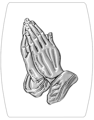 DNSHEND 516 SL WT Silver Praying Hands White